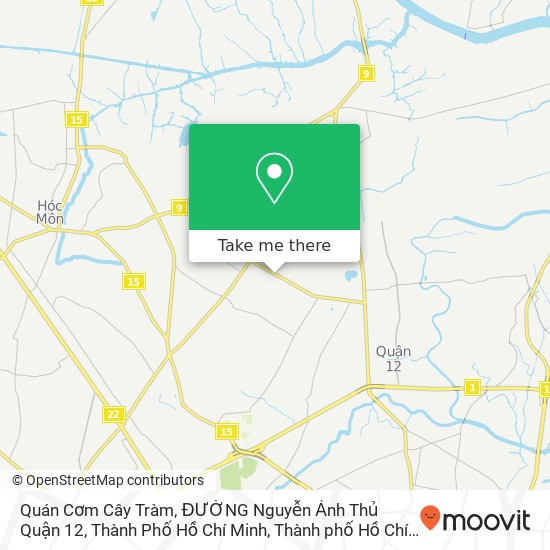 Bản đồ Quán Cơm Cây Tràm, ĐƯỜNG Nguyễn Ảnh Thủ Quận 12, Thành Phố Hồ Chí Minh