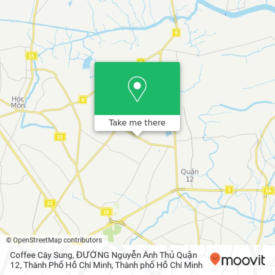 Bản đồ Coffee Cây Sung, ĐƯỜNG Nguyễn Ảnh Thủ Quận 12, Thành Phố Hồ Chí Minh