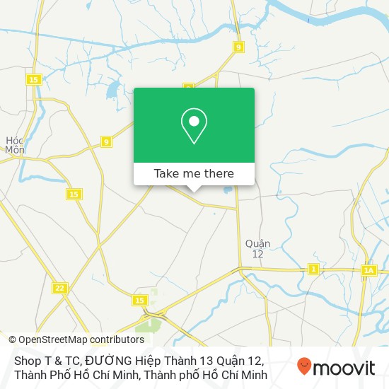 Bản đồ Shop T & TC, ĐƯỜNG Hiệp Thành 13 Quận 12, Thành Phố Hồ Chí Minh