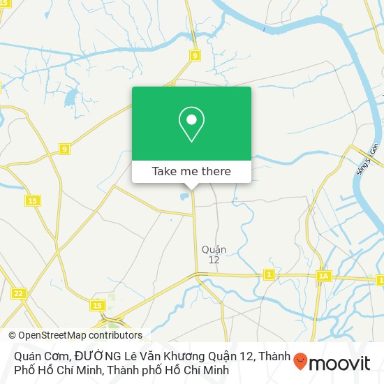 Bản đồ Quán Cơm, ĐƯỜNG Lê Văn Khương Quận 12, Thành Phố Hồ Chí Minh