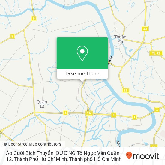 Bản đồ Áo Cưới Bích Thuyền, ĐƯỜNG Tô Ngọc Vân Quận 12, Thành Phố Hồ Chí Minh