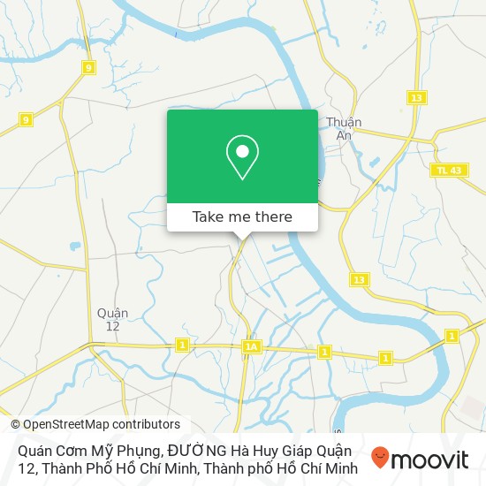 Bản đồ Quán Cơm Mỹ Phụng, ĐƯỜNG Hà Huy Giáp Quận 12, Thành Phố Hồ Chí Minh