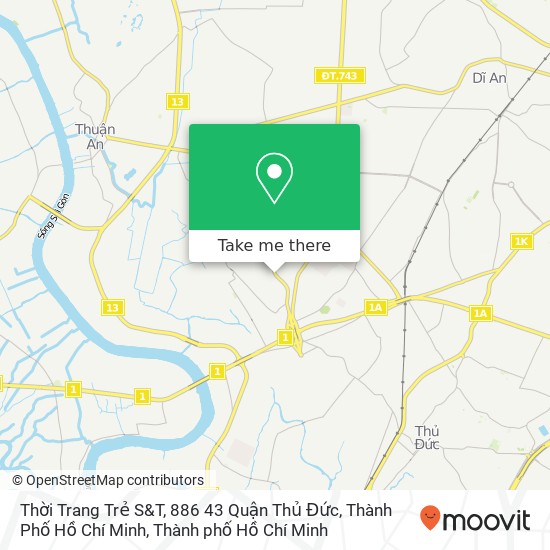 Bản đồ Thời Trang Trẻ S&T, 886 43 Quận Thủ Đức, Thành Phố Hồ Chí Minh