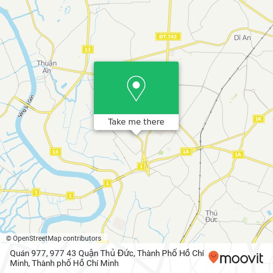 Bản đồ Quán 977, 977 43 Quận Thủ Đức, Thành Phố Hồ Chí Minh