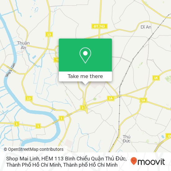 Bản đồ Shop Mai Linh, HẺM 113 Bình Chiểu Quận Thủ Đức, Thành Phố Hồ Chí Minh