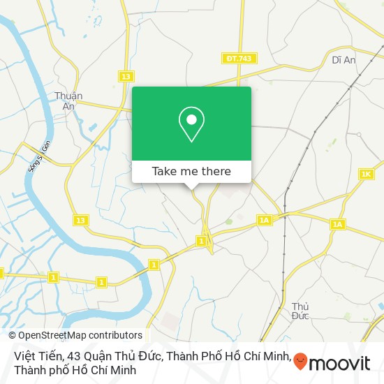 Bản đồ Việt Tiến, 43 Quận Thủ Đức, Thành Phố Hồ Chí Minh