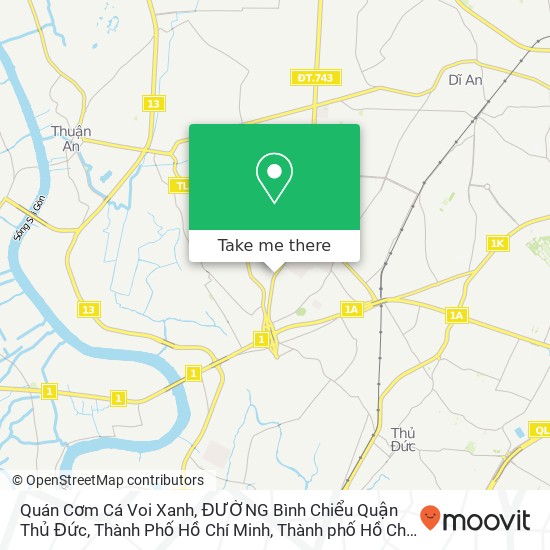 Bản đồ Quán Cơm Cá Voi Xanh, ĐƯỜNG Bình Chiểu Quận Thủ Đức, Thành Phố Hồ Chí Minh