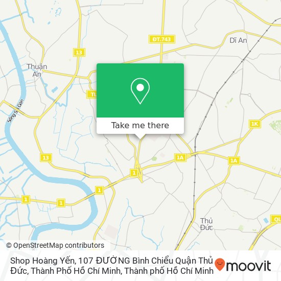 Bản đồ Shop Hoàng Yến, 107 ĐƯỜNG Bình Chiểu Quận Thủ Đức, Thành Phố Hồ Chí Minh