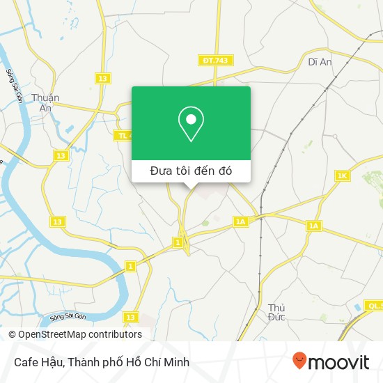 Bản đồ Cafe Hậu, ĐƯỜNG Bình Chiểu Quận Thủ Đức, Thành Phố Hồ Chí Minh
