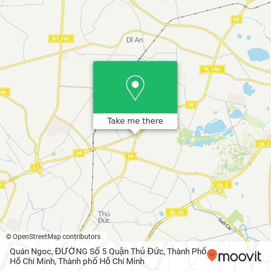 Bản đồ Quán Ngoc, ĐƯỜNG Số 5 Quận Thủ Đức, Thành Phố Hồ Chí Minh