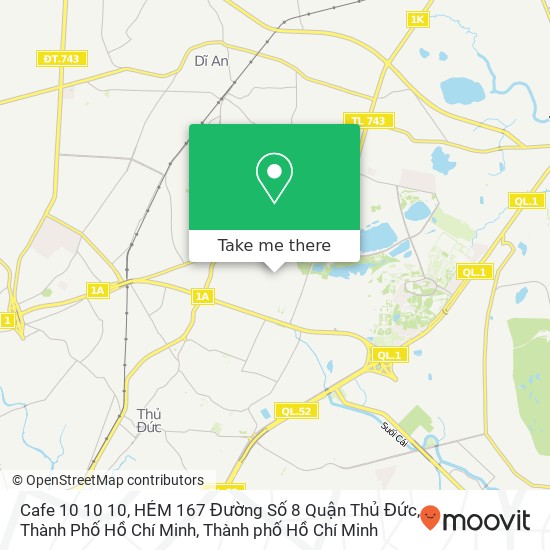 Bản đồ Cafe 10 10 10, HẺM 167 Đường Số 8 Quận Thủ Đức, Thành Phố Hồ Chí Minh