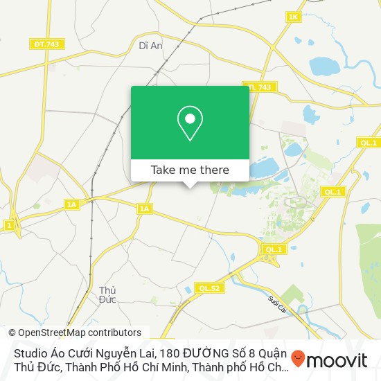 Bản đồ Studio Áo Cưới Nguyễn Lai, 180 ĐƯỜNG Số 8 Quận Thủ Đức, Thành Phố Hồ Chí Minh