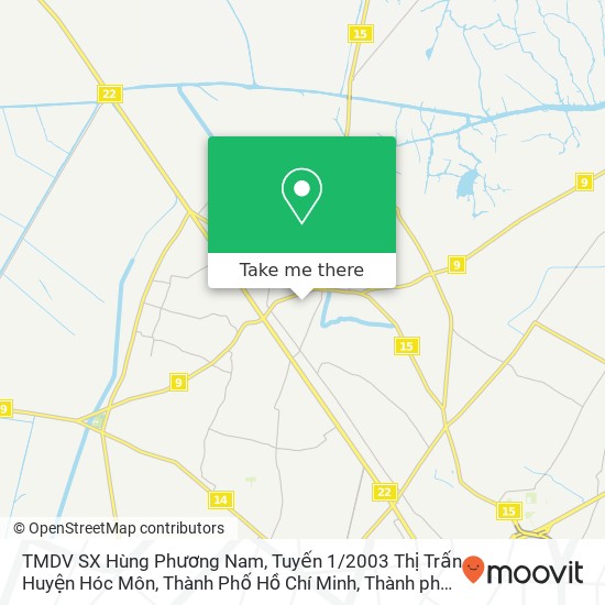 Bản đồ TMDV SX Hùng Phương Nam, Tuyến 1 / 2003 Thị Trấn Huyện Hóc Môn, Thành Phố Hồ Chí Minh