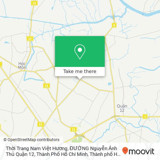 Bản đồ Thời Trang Nam Việt Hương, ĐƯỜNG Nguyễn Ảnh Thủ Quận 12, Thành Phố Hồ Chí Minh