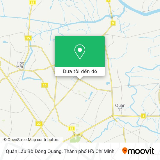 Bản đồ Quán Lẩu Bò Đông Quang