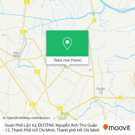 Bản đồ Quán Phở Lộc Ký, ĐƯỜNG Nguyễn Ảnh Thủ Quận 12, Thành Phố Hồ Chí Minh