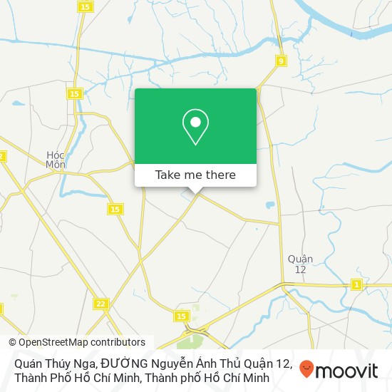 Bản đồ Quán Thúy Nga, ĐƯỜNG Nguyễn Ảnh Thủ Quận 12, Thành Phố Hồ Chí Minh