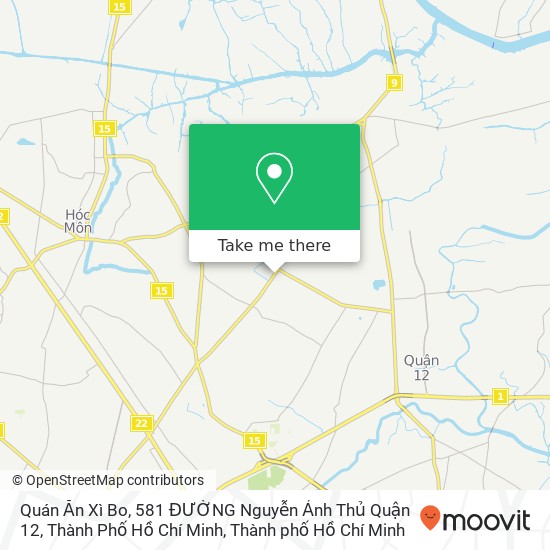 Bản đồ Quán Ăn Xì Bo, 581 ĐƯỜNG Nguyễn Ảnh Thủ Quận 12, Thành Phố Hồ Chí Minh