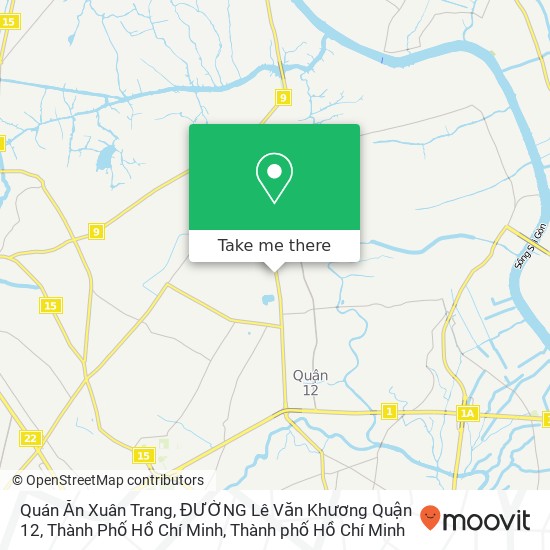 Bản đồ Quán Ăn Xuân Trang, ĐƯỜNG Lê Văn Khương Quận 12, Thành Phố Hồ Chí Minh