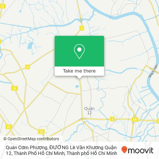 Bản đồ Quán Cơm Phượng, ĐƯỜNG Lê Văn Khương Quận 12, Thành Phố Hồ Chí Minh