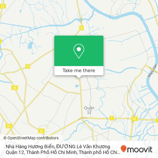 Bản đồ Nhà Hàng Hương Biển, ĐƯỜNG Lê Văn Khương Quận 12, Thành Phố Hồ Chí Minh