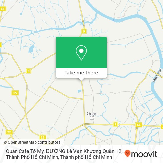 Bản đồ Quán Cafe Tô My, ĐƯỜNG Lê Văn Khương Quận 12, Thành Phố Hồ Chí Minh