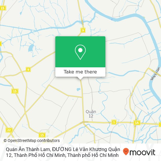 Bản đồ Quán Ăn Thành Lam, ĐƯỜNG Lê Văn Khương Quận 12, Thành Phố Hồ Chí Minh