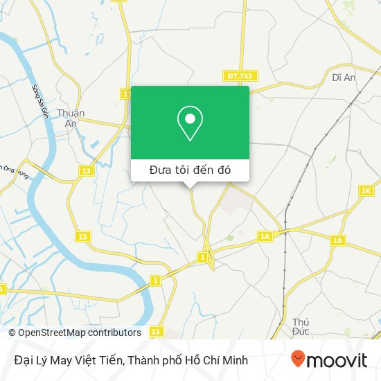 Bản đồ Đại Lý May Việt Tiến, 1131 43 Quận Thủ Đức, Thành Phố Hồ Chí Minh