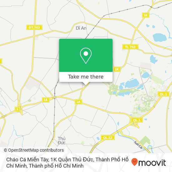 Bản đồ Cháo Cá Miền Tây, 1K Quận Thủ Đức, Thành Phố Hồ Chí Minh