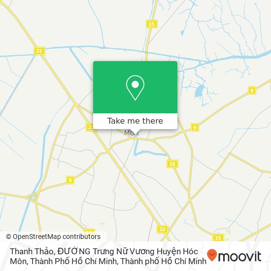 Bản đồ Thanh Thảo, ĐƯỜNG Trưng Nữ Vương Huyện Hóc Môn, Thành Phố Hồ Chí Minh