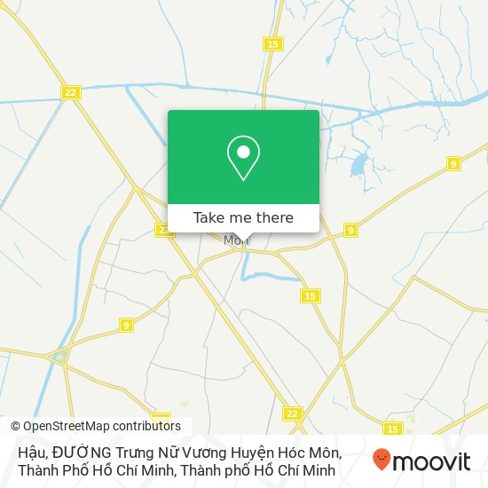 Bản đồ Hậu, ĐƯỜNG Trưng Nữ Vương Huyện Hóc Môn, Thành Phố Hồ Chí Minh