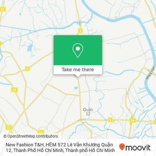 Bản đồ New Fashion T&H, HẺM 572 Lê Văn Khương Quận 12, Thành Phố Hồ Chí Minh