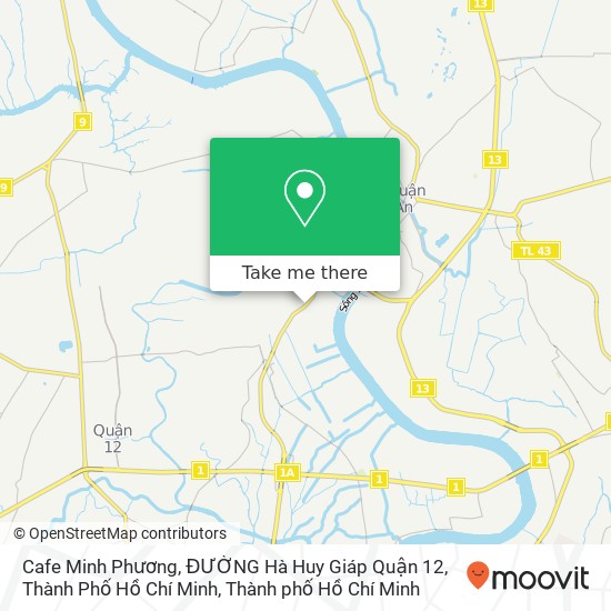 Bản đồ Cafe Minh Phương, ĐƯỜNG Hà Huy Giáp Quận 12, Thành Phố Hồ Chí Minh