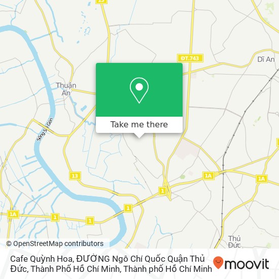 Bản đồ Cafe Quỳnh Hoa, ĐƯỜNG Ngô Chí Quốc Quận Thủ Đức, Thành Phố Hồ Chí Minh