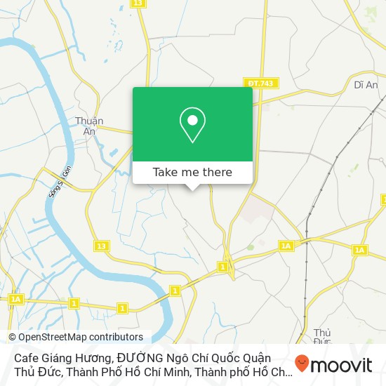Bản đồ Cafe Giáng Hương, ĐƯỜNG Ngô Chí Quốc Quận Thủ Đức, Thành Phố Hồ Chí Minh