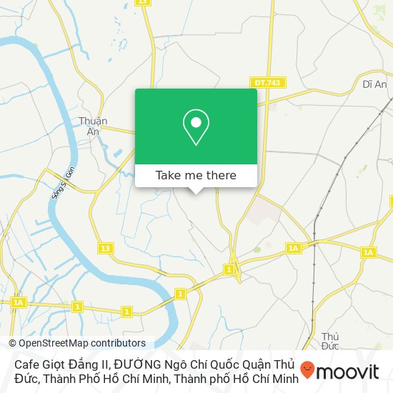 Bản đồ Cafe Giọt Đắng II, ĐƯỜNG Ngô Chí Quốc Quận Thủ Đức, Thành Phố Hồ Chí Minh