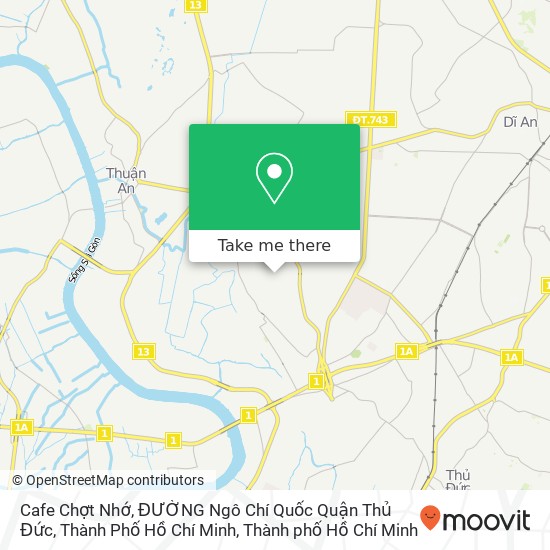 Bản đồ Cafe Chợt Nhớ, ĐƯỜNG Ngô Chí Quốc Quận Thủ Đức, Thành Phố Hồ Chí Minh