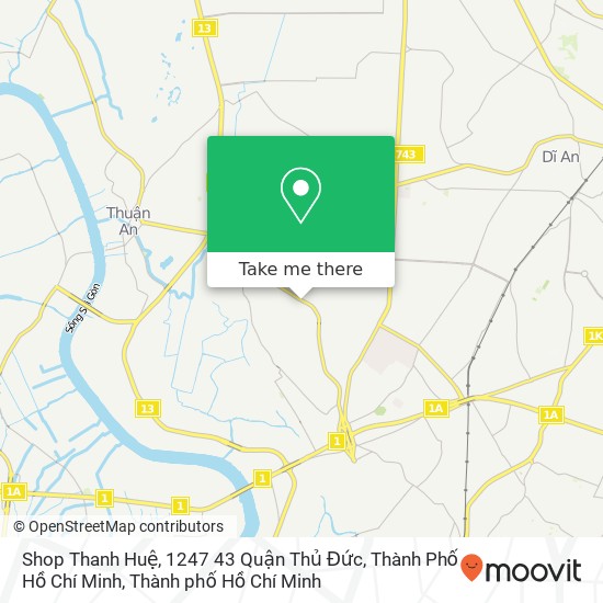 Bản đồ Shop Thanh Huệ, 1247 43 Quận Thủ Đức, Thành Phố Hồ Chí Minh