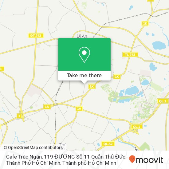 Bản đồ Cafe Trúc Ngân, 119 ĐƯỜNG Số 11 Quận Thủ Đức, Thành Phố Hồ Chí Minh