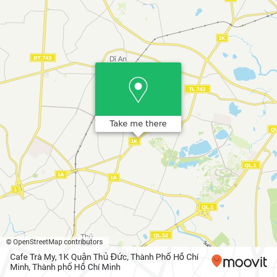 Bản đồ Cafe Trà My, 1K Quận Thủ Đức, Thành Phố Hồ Chí Minh