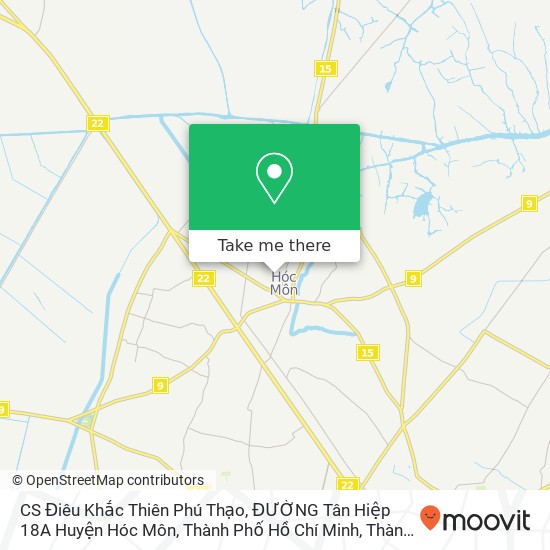 Bản đồ CS Điêu Khắc Thiên Phú Thạo, ĐƯỜNG Tân Hiệp 18A Huyện Hóc Môn, Thành Phố Hồ Chí Minh