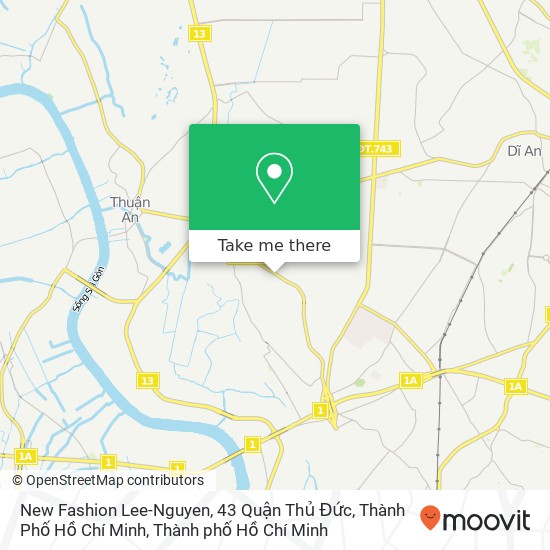 Bản đồ New Fashion Lee-Nguyen, 43 Quận Thủ Đức, Thành Phố Hồ Chí Minh