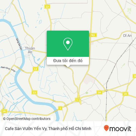 Bản đồ Cafe Sân Vườn Yến Vy, HẺM 1255 Tỉnh Lộ 43 Quận Thủ Đức, Thành Phố Hồ Chí Minh