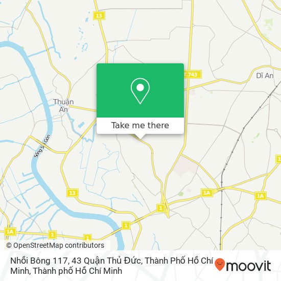 Bản đồ Nhồi Bông 117, 43 Quận Thủ Đức, Thành Phố Hồ Chí Minh