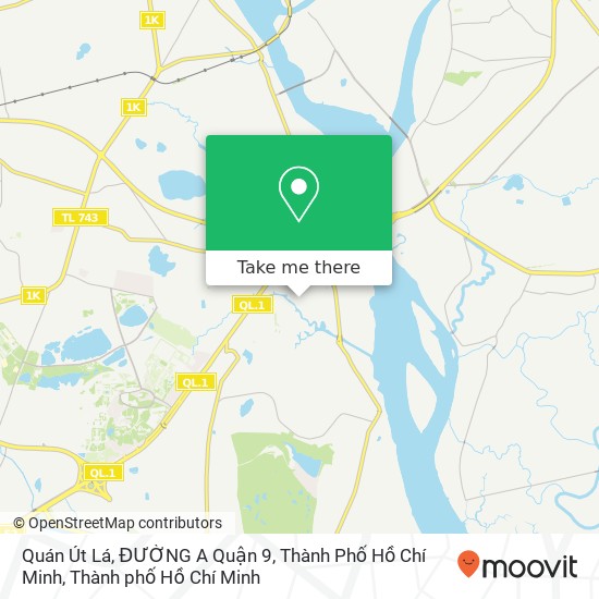 Bản đồ Quán Út Lá, ĐƯỜNG A Quận 9, Thành Phố Hồ Chí Minh