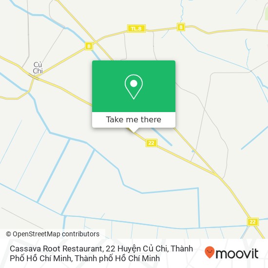 Bản đồ Cassava Root Restaurant, 22 Huyện Củ Chi, Thành Phố Hồ Chí Minh
