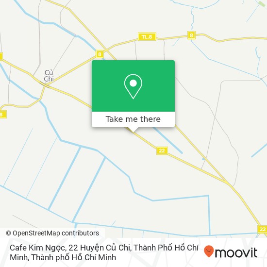 Bản đồ Cafe Kim Ngọc, 22 Huyện Củ Chi, Thành Phố Hồ Chí Minh