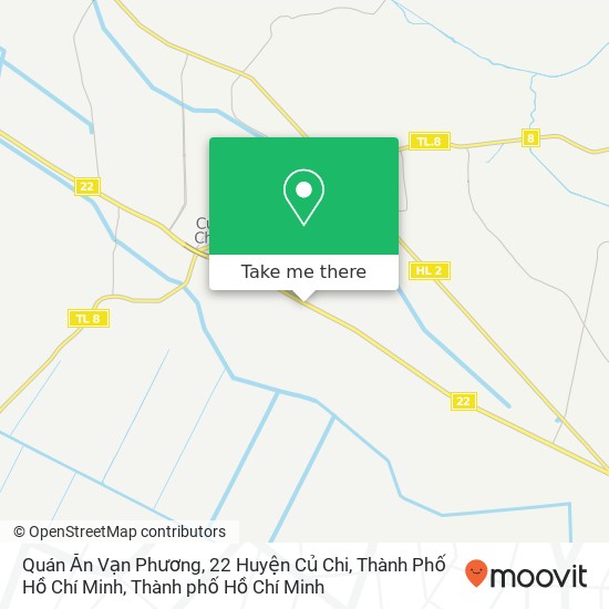 Bản đồ Quán Ăn Vạn Phương, 22 Huyện Củ Chi, Thành Phố Hồ Chí Minh