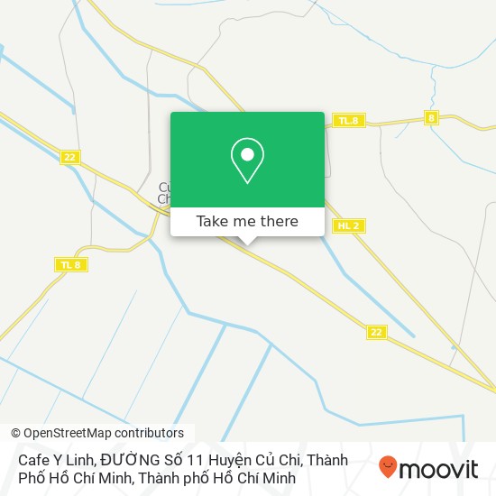Bản đồ Cafe Y Linh, ĐƯỜNG Số 11 Huyện Củ Chi, Thành Phố Hồ Chí Minh