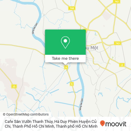 Bản đồ Cafe Sân Vườn Thanh Thúy, Hà Duy Phiên Huyện Củ Chi, Thành Phố Hồ Chí Minh
